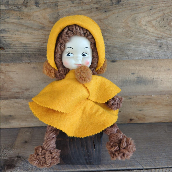 Vintage Handmade Alternating Faces Little Girl Doll - Picture 4 of 11